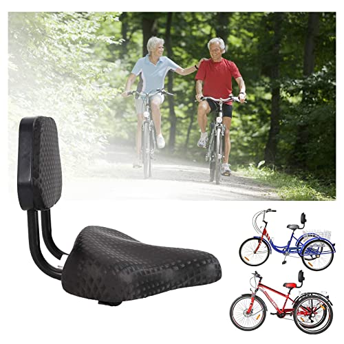 QTANZIQI Extra breiter Komfort-Fahrradsattel, Fahrradsattelsitz mit Rückenlehne, universeller breiterer Fahrradrückenlehne-Sattelsitz für Mountainbike, Rennrad, weiche, Bequeme Rückenlehne, von QTANZIQI