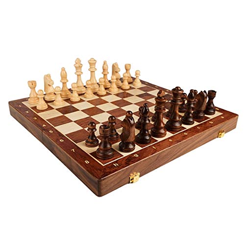 QTANZIQI Klappbares großes Schachspiel aus Holz, traditionelle Klassische Handarbeit, Holzfiguren, Walnuss-Schachbrett, Geschenk, Brettspiel, internationales Schachspiel, Internationale Schachfiguren QTANZIQI Klappbares großes Schachspiel aus Holz, traditionelle Klassische Handarbeit, Holzfiguren, Walnuss-Schachbrett, Geschenk, Brettspiel, internationales Schachspiel, Internationale Schachfiguren von QTANZIQI