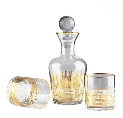 QTANZIQI Kristall-Whiskygläser-Set mit 2 Gläsern, altmodischen Barbechern zum Trinken von Bourbon Scotch Whicocktails Cognac für (Typ 1) von QTANZIQI