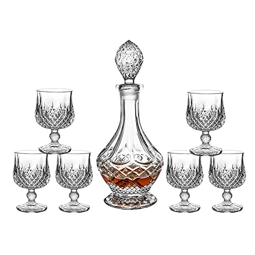 QTANZIQI Kristall-Whiskygläser-Set mit 6 altmodischen Gläsern, Barbechern zum Trinken von Bourbon, Scotch, Whicocktails, Cognac, Boyfriend (Typ 4) von QTANZIQI