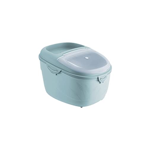 QTANZIQI Küche Reis Eimer Haushalt 10 kg Reis Aufbewahrungsbox Nudel Eimer Kombination versiegelt feuchtigkeitsbeständig Reis Tank Müslibehälter (Farbe: blau, Größe: 10 l) (blau 10 l) von QTANZIQI