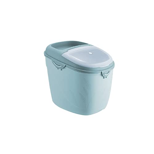 QTANZIQI Küche Reis Eimer Haushalt 10 kg Reis Aufbewahrungsbox Nudel Eimer Kombination versiegelt feuchtigkeitsbeständig Reis Tank Müslibehälter (Farbe: blau, Größe: 10 l) (blau 15 l) von QTANZIQI