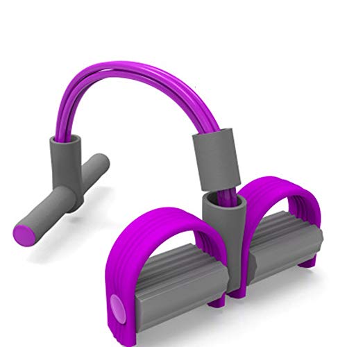 QTANZIQI Multifunktions-Fußpedal, elastisches Zugseil, 4-Röhren-Pedal-Widerstandsbänder, Bodybuilding-Expander, Sit-Up-Pedal-Puller, Pedal-Widerstandsband, elastisches Zugseil, Sit-Up-Zuggurt-Seil von QTANZIQI