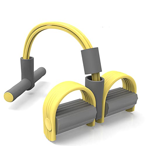 QTANZIQI Pedal-Widerstandsbänder mit Griff-Set, 4 Rohre, verdicktes elastisches Pedal, Sit-Up-Zugseil, Übungs-Fitnessgerätegurt, Bodybuilding-Expander für Bauch, Taille, Arm, Bein, Dehnung, von QTANZIQI