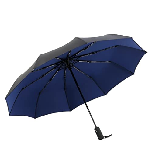 QTANZIQI Reise-Regenschirm, doppelschichtig, automatischer Regenschirm, Streifen, Regen, Wind, Reise, Sonne, umgekehrt, Faltbare Regenschirme, UV-Sonnenschirm, hält Schneesturm Stand Silk Pillowcase von QTANZIQI