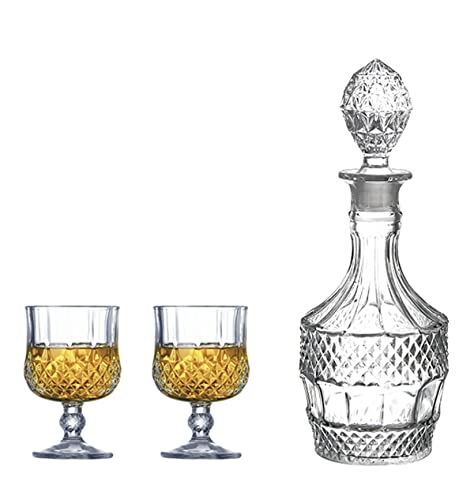 QTANZIQI Whiskyglas-Set mit 4 altmodischen Kristallgläsern, 200 ml, für Männer, die Scotch, Bourbon, Cocktail, Likör, Wodka, Malz, Cognac, Freund und Vater Trinken (Set mit 2 Tassen) von QTANZIQI