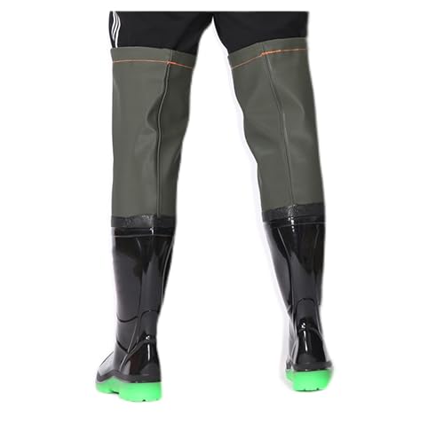 QTDZ Angeln Leichte Atmungsaktive PVC Watthosen Gummistiefel, Super Hoch 60cm Waten Stiefel Größe 36-45, Wasserdicht Waders Schuh für Herren Damen,Schwarz,43 EU QTDZ Angeln Leichte Atmungsaktive PVC Watthosen Gummistiefel, Super Hoch 60cm Waten Stiefel Größe 36-45, Wasserdicht Waders Schuh für Herren Damen,Schwarz,43 EU von QTDZ
