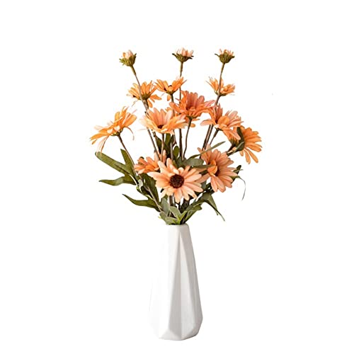 Künstliche Blumen, künstliche Blumen, kleiner Chrysanthemenstrauß, Dekoration für Wohnzimmer, Geschäft, Büro, Blumenarrangement, künstliche Blumendekoration für Hochzeitsarrangements, Tafelaufsatz, von QTYQWC