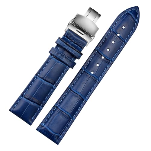 QTYQWC 12 14 16 18 19 20 21 22 23 mm Blaue Farbe Echtleder Uhrenarmband Herren- und Damenarmband für Citizen Rossini Uhrenarmband von QTYQWC