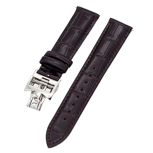 QTYQWC 19 mm, 20 mm, 22 mm, doppelseitiges Rindslederarmband für Vacheron VC Uhrenarmband Constantin für Damen und Herren von QTYQWC