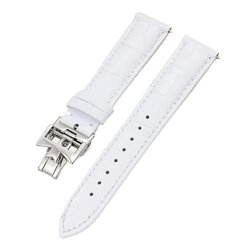 QTYQWC 19mm 20mm 22mm Doppelseitige Rindsleder-Uhrenarmbänder für Vacheron VC Uhrenarmband Constantin für Männer und Frauen Rindslederarmbänder von QTYQWC