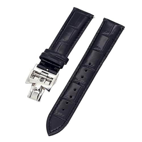 QTYQWC 19mm 20mm 22mm Doppelseitige Rindsleder-Uhrenarmbänder für Vacheron VC Uhrenarmband Constantin für Männer und Frauen Rindslederarmbänder von QTYQWC