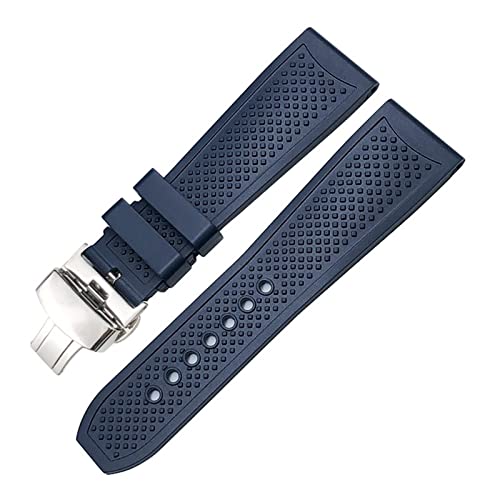 QTYQWC 20 mm 21 mm Gummi-Silikon-Armband 22 mm 23 mm 24 mm passend für London Tank Santos Sports Soft Waterproof Watch Strap Series von QTYQWC