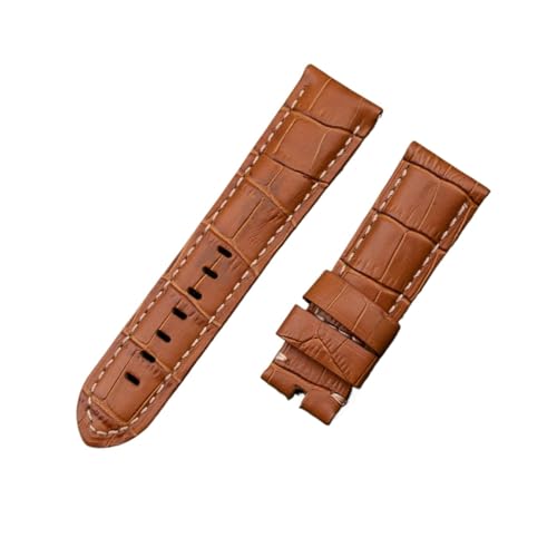 QTYQWC 22mm 24mm 26mm Italien Lederarmband kompatibel mit Panerai Armband Uhrenarmband mit Dornschließe PAM441/111/386 Zubehör von QTYQWC