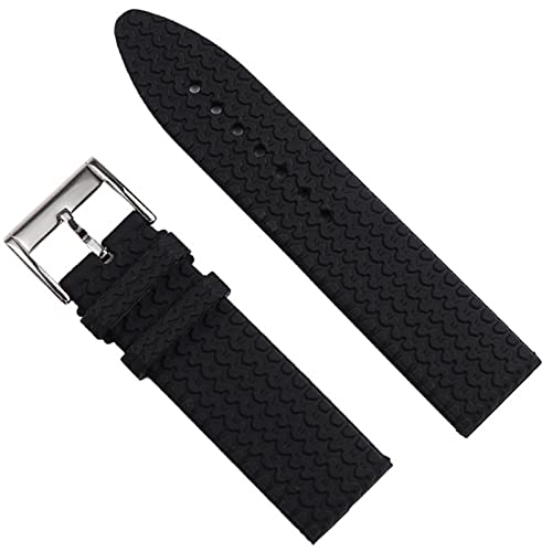 QTYQWC 23 21mm Gummi Schwarz Armband Für Chopard Silikon Uhr Strap Männer Band Handgelenk Armband Pin Schnalle von QTYQWC