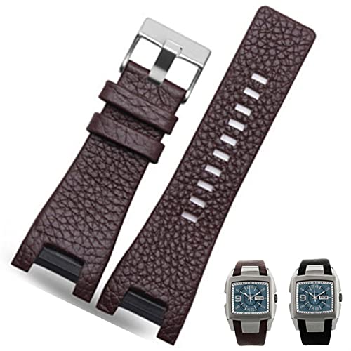 QTYQWC 32 * 17mm echtes Leder mit Edelstahl schließe Armband Strap Spezielle männer für Diesel DZ4246 DZ1273b Armband von QTYQWC