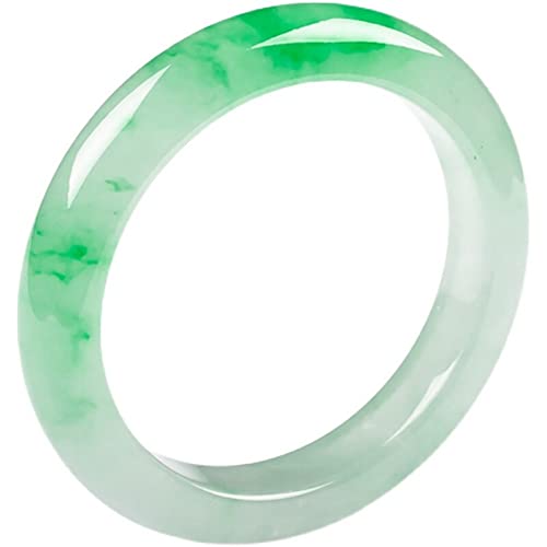 QTYQWC Burmesische Eisklebrige Arten Jade Armreif für Frauen EIS Transparent Hellgrün Schwimmende Blume Jadeit Armbänder Muttertagsgeschenke von QTYQWC