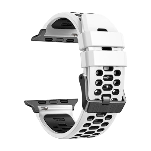 QTYQWC FKM-Gummiarmband für Band Ultra 49MM Ersatzarmband für Uhrenzubehör 9 8 7 6 5 4 SE Serie 45mm 44mm 42mm Riemen von QTYQWC