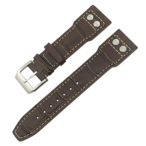 QTYQWC Für IWC IW3777 IW3270 Mark 18 Big Pilot's Watch Strap Weiche Rindsleder Armbänder 20mm 21mm 22mm Leder Uhrenarmband von QTYQWC