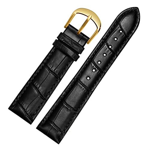 QTYQWC Für Markenuhrenarmband, Gürtel, Damen-Uhrenarmbänder, Echtlederarmband, 10 12 14 16 18 20 22 mm, mehrfarbige Uhrenarmbänder von QTYQWC