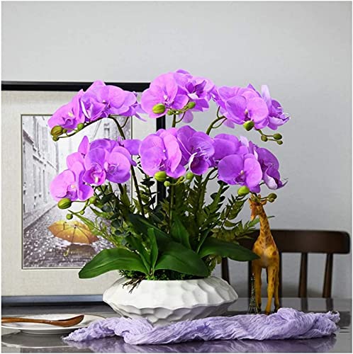 QTYQWC Künstliche Blume Künstlicher Bonsai mit Vase, Künstliche Pflanzen Bonsai Künstliche Blumen in Keramikvase für Hochzeit Zuhause Party Büro Tischdeko Kunstblumen Desktop Dekor Ornamente, C von QTYQWC