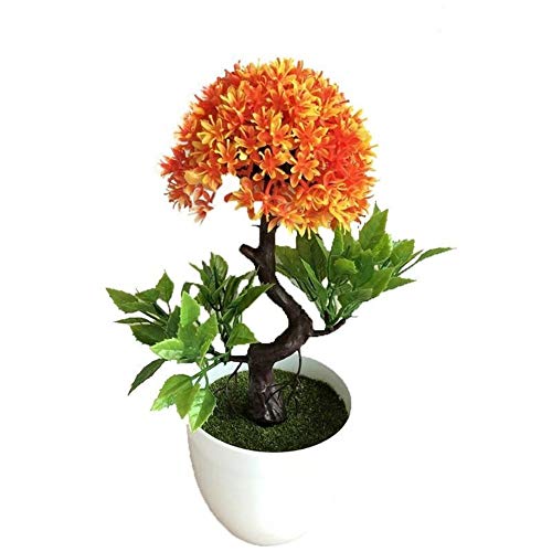 QTYQWC Künstliche Blume im Topf, künstliche Topfpflanze, Zwiebelblumen-Kugelpflanze, reichhaltiges Blumen-Set, gefälschter Topf-Bonsai, Heimdekoration, Desktop-Dekoration, künstliche Pflanze, von QTYQWC