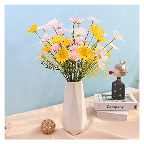 QTYQWC Künstliche Blumenpflanzen, Blumenarrangement zum Selbermachen, künstliche Blumen und Vasen, künstliche Blumen, 10 Stück, Kamillen, kleine Gänseblümchen, künstliche Blumen, Frühlingsausflug, von QTYQWC