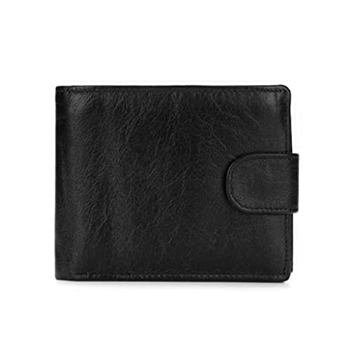 QTYQWC Ledergeldbörse Herren Ledergeldbörse Mode Große Kapazität Kurzer Kartenhalter Retro Business Tragbare Münzbörse Herren Clutch Hand Große Kapazität von QTYQWC