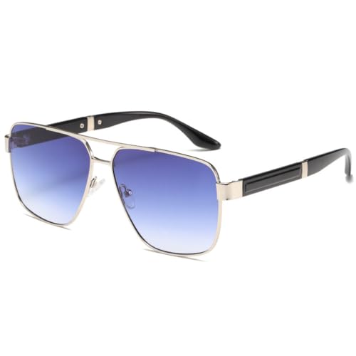 QTYQWC Mode Doppelte Brücke Metall Sonnenbrille Frauen Stilvolle Sonnenbrille Männer Klassische Qualität Sommer Reise Shades von QTYQWC