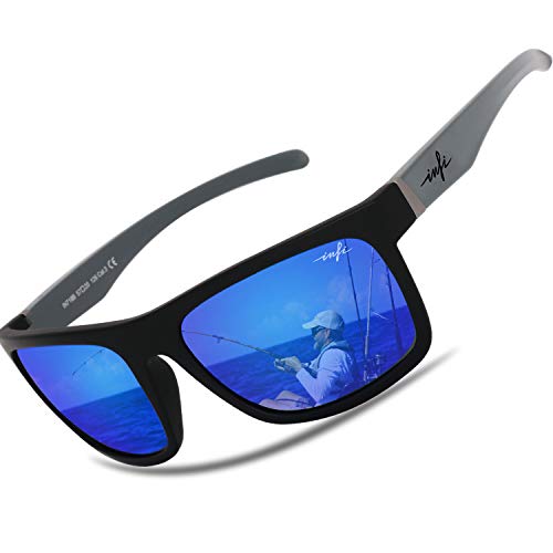 QTYQWC Polarisierte Sonnenbrille für Herren, zum Angeln, Autofahren, Laufen, verspiegelte Brille, UV400-Schutz von QTYQWC