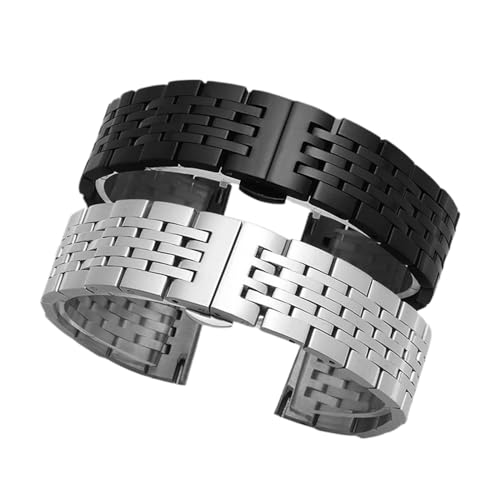 QTYQWC Uhrenarmband Edelstahl Armband Metallarmband 12mm 14mm 16mm 17mm 18mm 19mm 20mm 21mm 22mm 23mm 24mm Größe Breite von QTYQWC