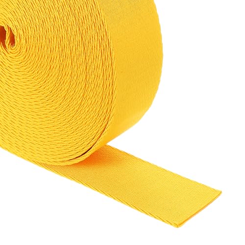 QUARKZMAN 10 Yards Nylon Gurtband, 1 3/8-Zoll (38 mm) Flaches Gurtband Nylon Heavy Duty Gurtband für Gepäckgurt Rucksackreparatur DIY Basteln, Hellgelb von QUARKZMAN