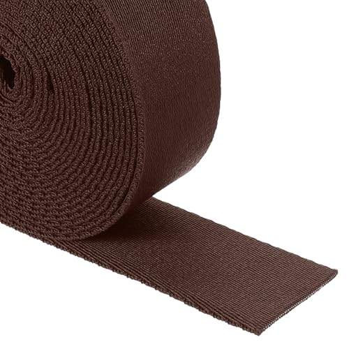 QUARKZMAN 5 Yards Nylon Gurtband, 1 3/8 Zoll (38 mm) Flaches Gurtband aus Nylon, Strapazierfähiges Gurtband aus Nylon für Gepäckgurt Rucksackreparatur DIY Basteln, Dunkelbraun von QUARKZMAN