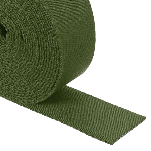 QUARKZMAN 5 Yards Nylon Gurtband, 1 3/8-Zoll (38 mm) Flaches Gurtband aus Nylon, Strapazierfähiges Gurtband aus Nylon für Gepäckgurt Rucksackreparatur DIY-Basteln, Dunkelgrün von QUARKZMAN