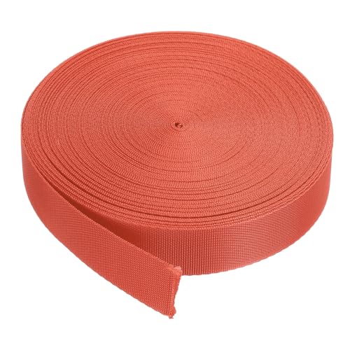 QUARKZMAN Nylon-Gurtband flach 1 Zoll 10 Yards Orange für DIY-Reparatur, Rucksack, Gepäckträger, Handwerk von QUARKZMAN