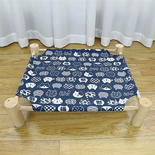 QUEAWOQ Haustierbetten Haustier Hund Katze Vierbeinige Hängematte Matte Bett Regal Haus Atmungsaktiv Abnehmbares Nest Plüsch Hundebett Großer Warmer Zwinger für Katze (Farbe: Blau) Octopus feet von QUEAWOQ