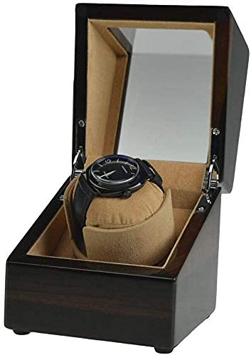 QUEAWOQ LLSS Uhrenbox Uhrenaufbewahrungsbox Uhrenbewegerbox für Einzeluhr, automatische rotierende Uhrenbox aus massivem Holz Braun und Schwarz, Geeignet für Männer und Frauen Octopus feet von QUEAWOQ