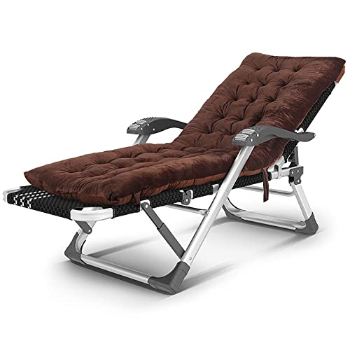 Zero Gravity Loungesessel, Zero Gravity Chair, verstellbarer, klappbarer Campingstuhl, verstellbarer Strandbett-Chaiselongue-Sessel mit weicher Baumwollauflage, 15-fach verstellbarer Loungesessel von QUEAWOQ