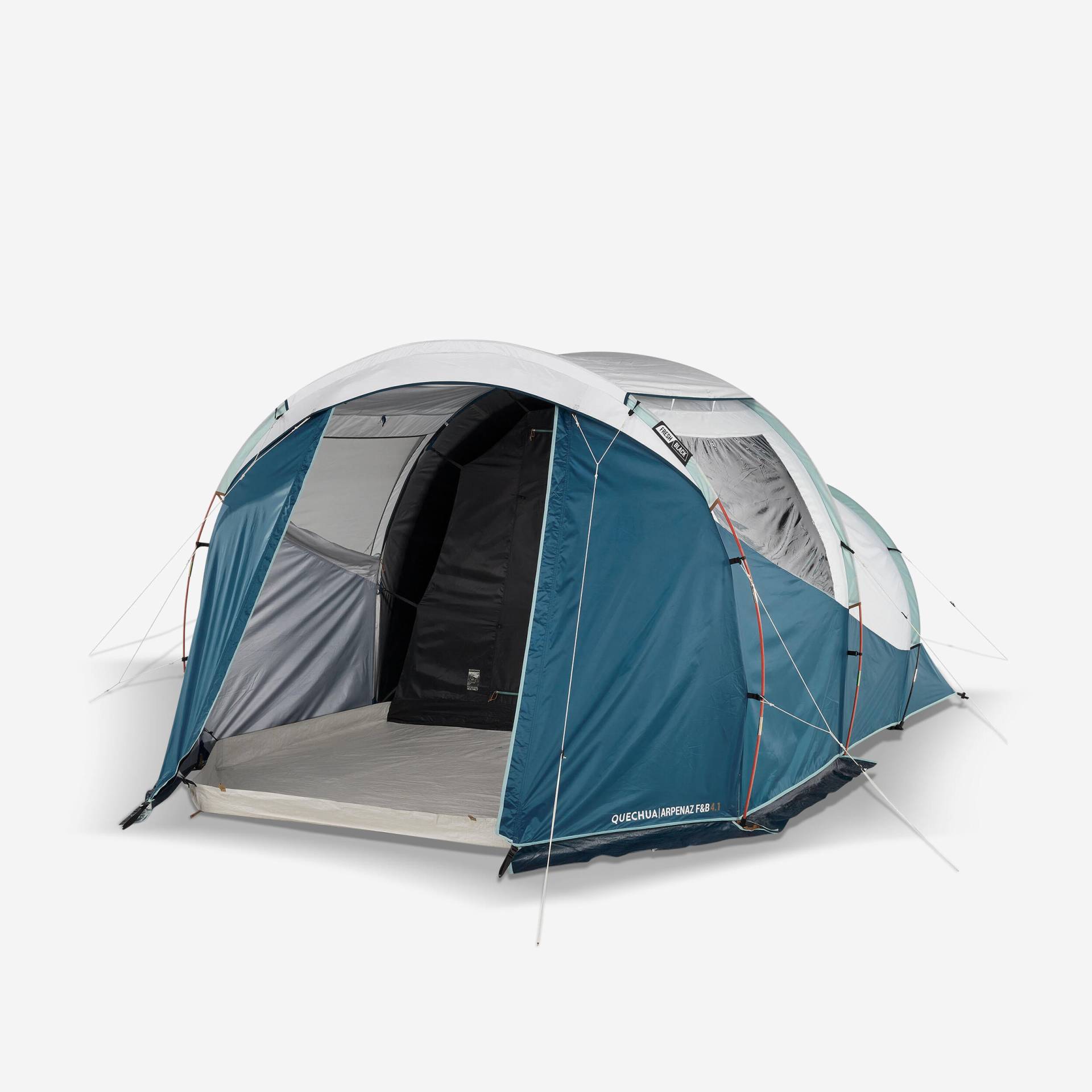 Familienzelt Stangenaufbau - Arpenaz 4.1 Fresh & Black 4 Personen in 1 Kabine Familienzelt Stangenaufbau - Arpenaz 4.1 Fresh & Black 4 Personen in 1 Kabine von QUECHUA