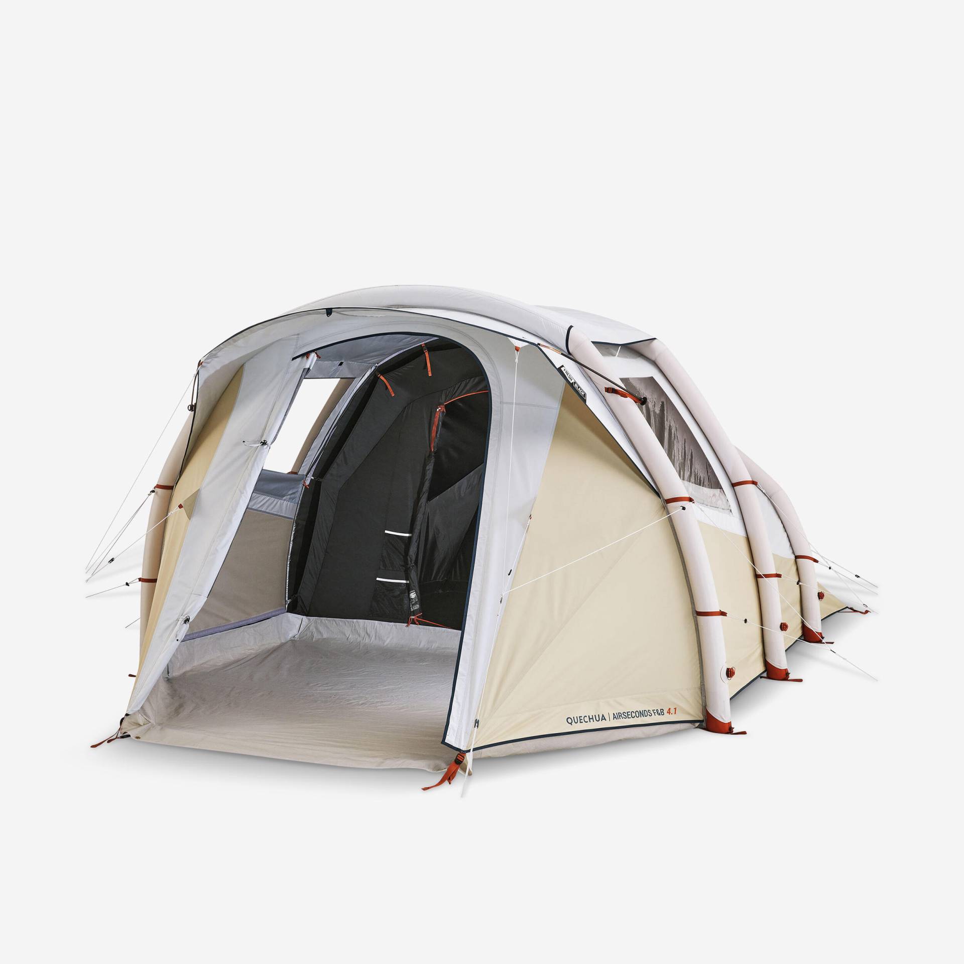 Familienzelt aufblasbar - Air Seconds 4.1 Fresh & Black für 4 Personen 1 Kabine Familienzelt aufblasbar - Air Seconds 4.1 Fresh & Black für 4 Personen 1 Kabine von QUECHUA