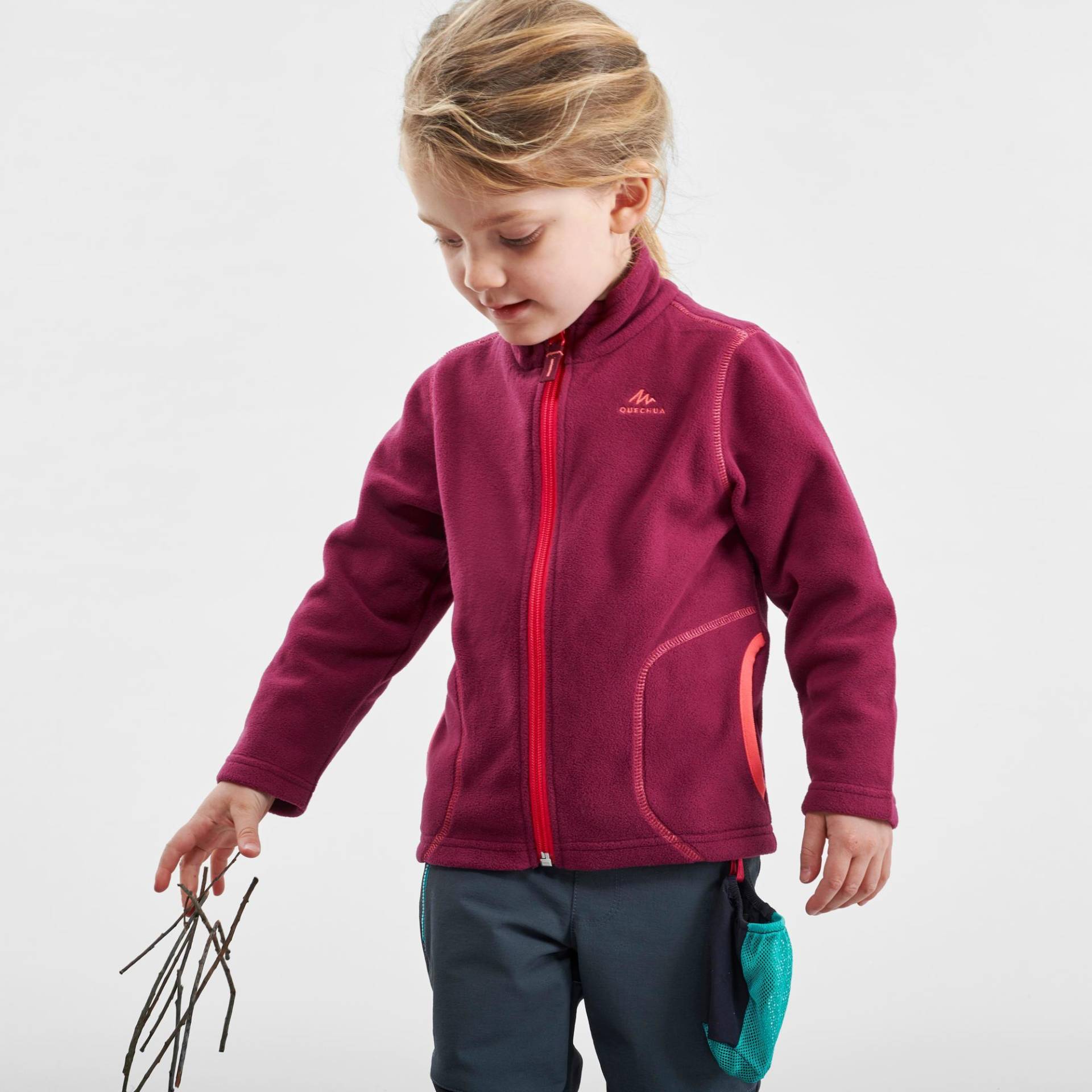 Fleecejacke Kinder Gr. 92–116 Wandern - MH150 violett von QUECHUA