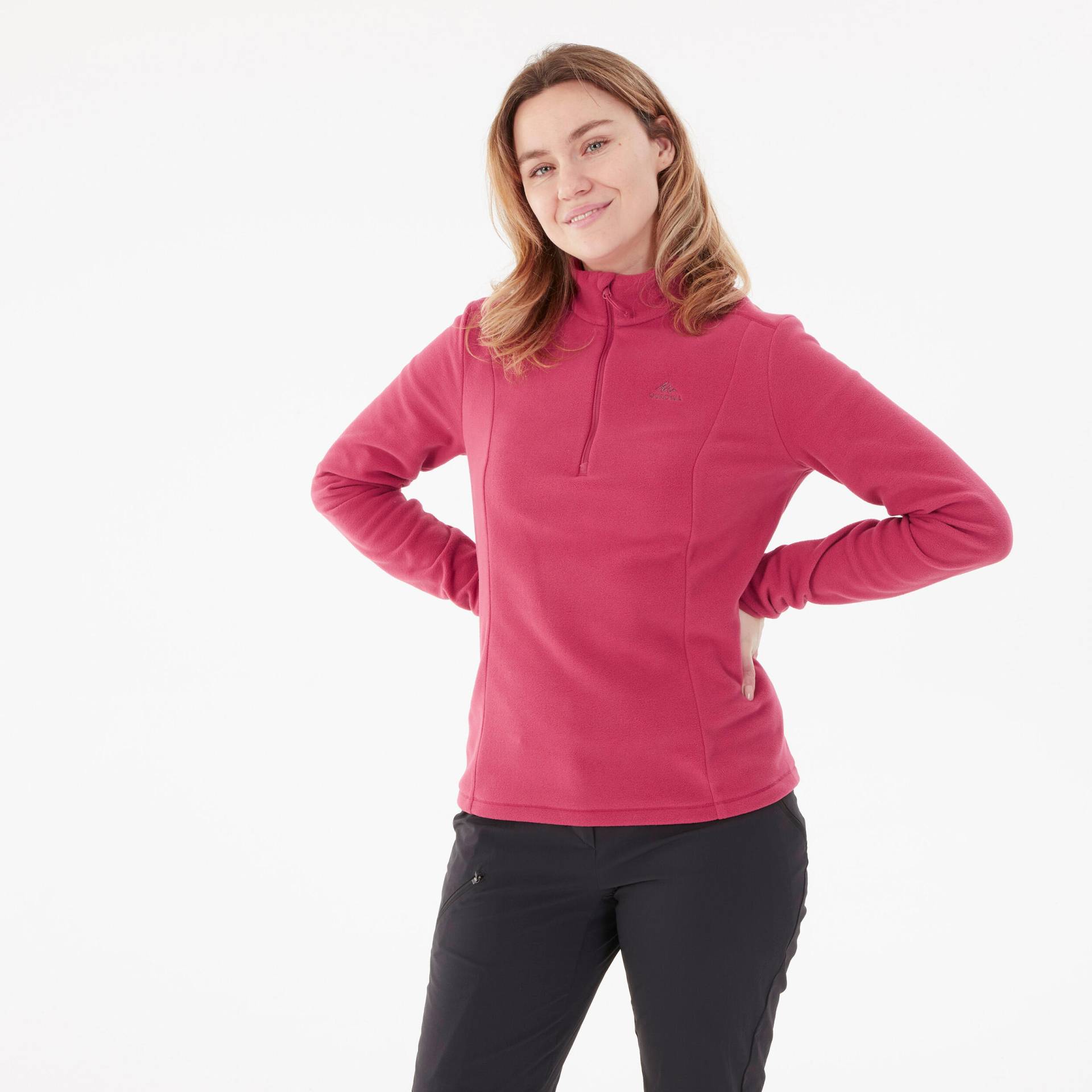 Fleecepullover Damen Wandern - MH100 rosa Fleecepullover Damen Wandern - MH100 rosa von QUECHUA