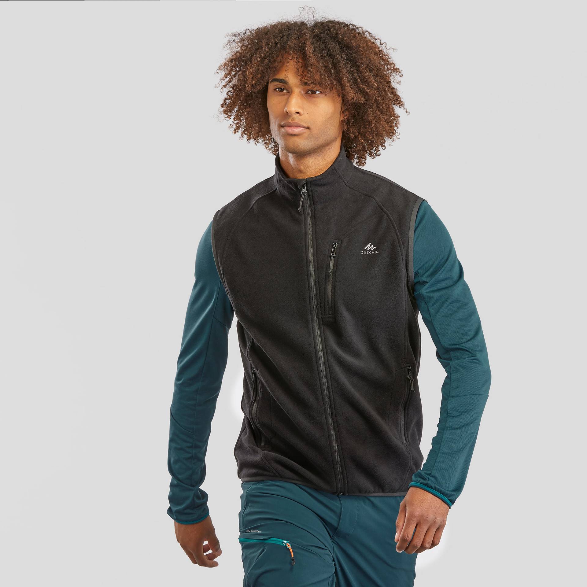 Fleeceweste Herren Wandern - MH120 schwarz Fleeceweste Herren Wandern - MH120 schwarz von QUECHUA