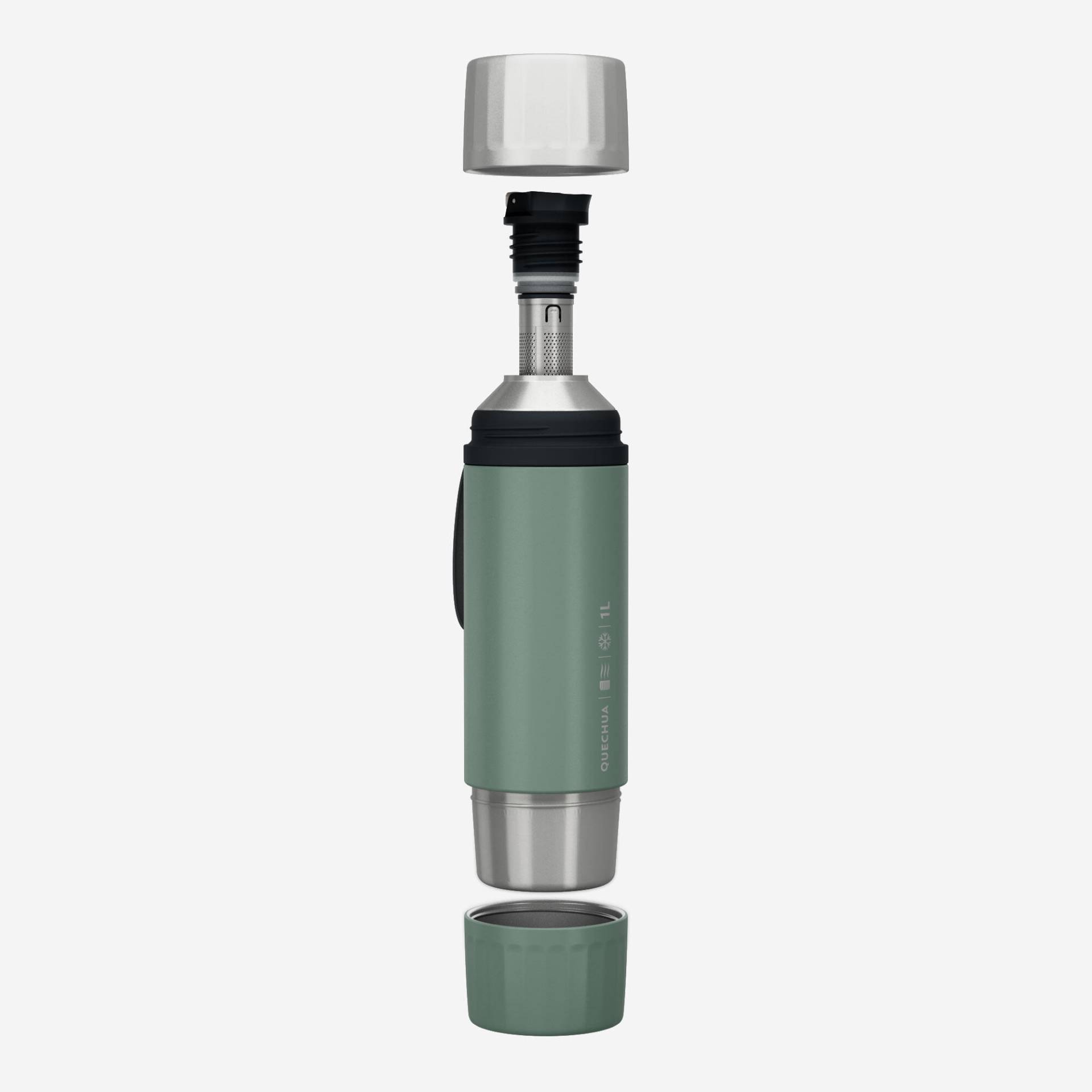 Isolierflasche 1 l Edelstahl Schnellverschluss Wandern - MH900 Isolierflasche 1 l Edelstahl Schnellverschluss Wandern - MH900 von QUECHUA