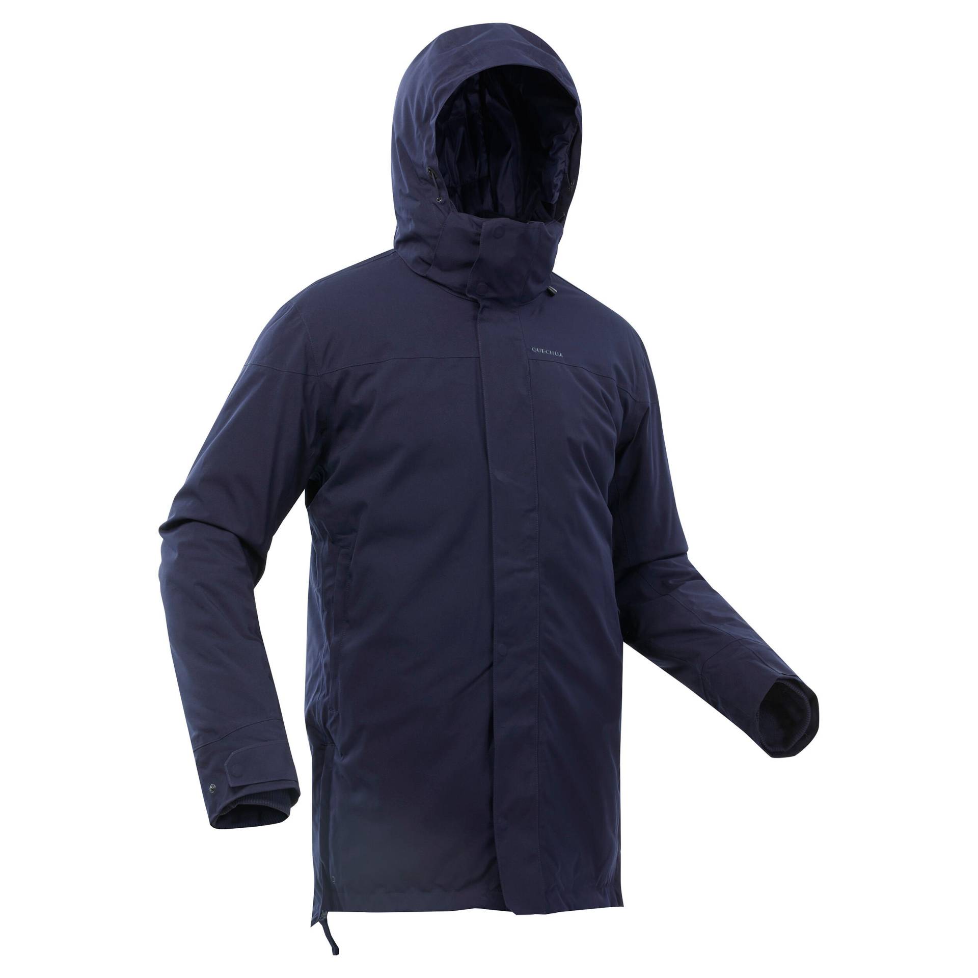 Parka Winterjacke Herren warm bis -10 °C wasserdicht Winterwandern - SH500 blau von QUECHUA