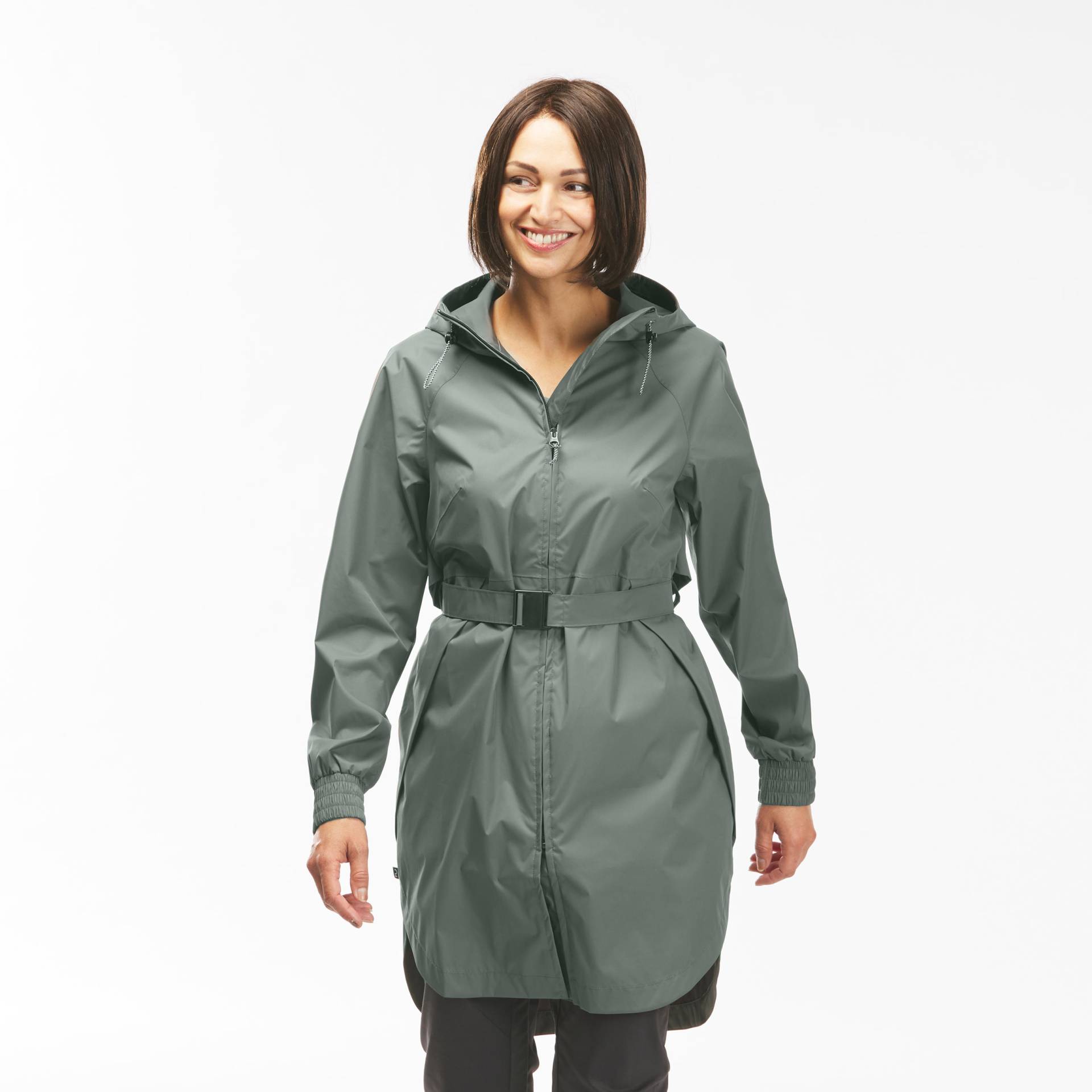 Regenjacke Damen wasserdicht lang Wandern - Raincut von QUECHUA