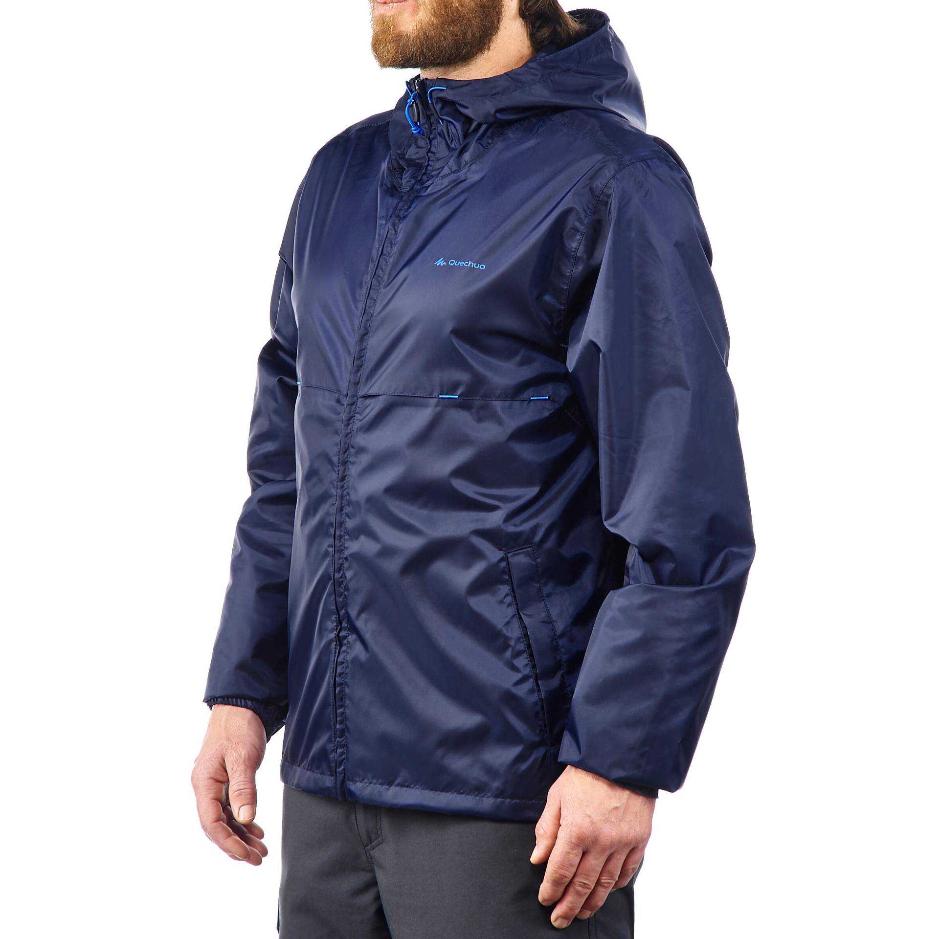 Regenjacke Herren winddicht wasserabweisend - Raincut Full Zip von QUECHUA