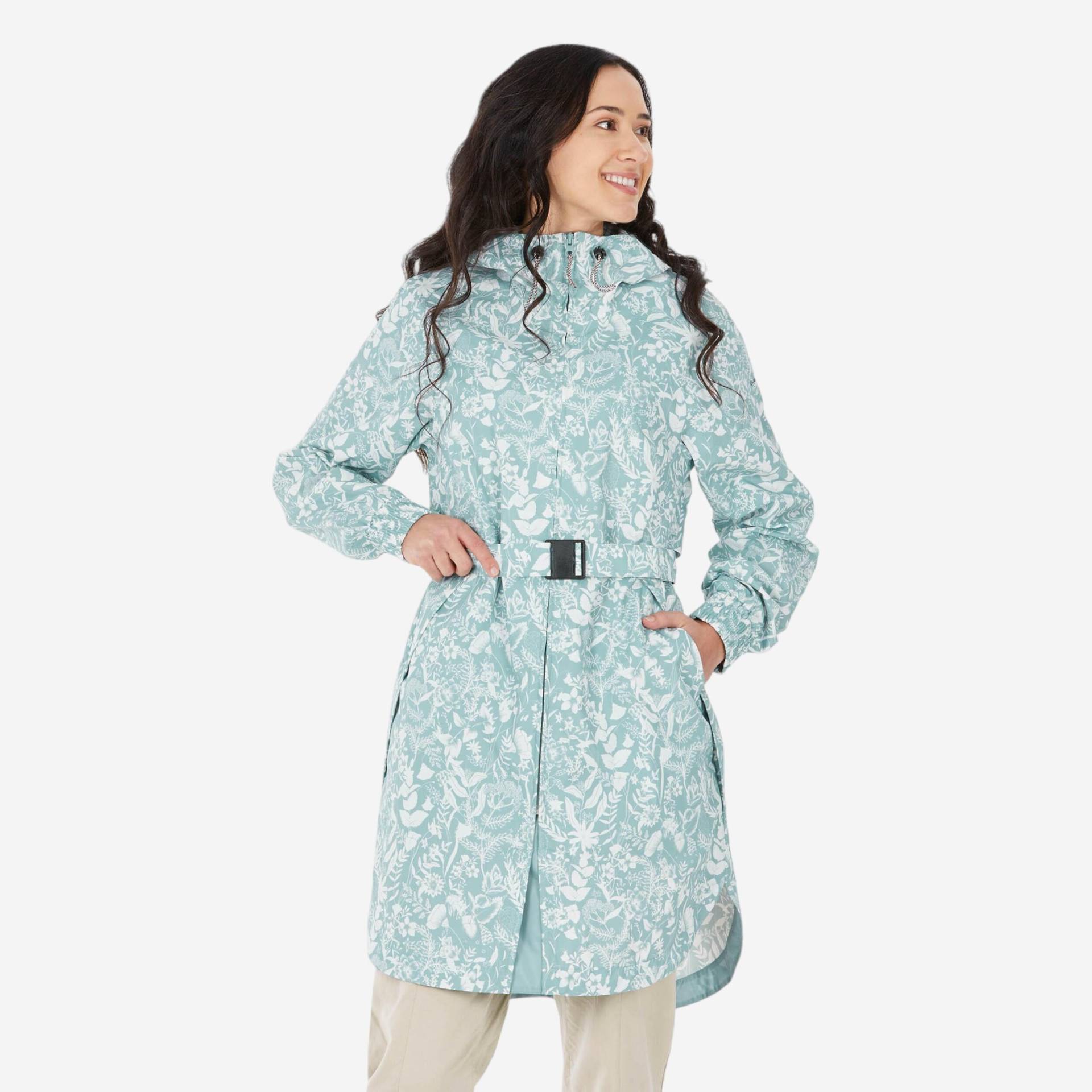 Regenjacke lang Damen wasserdicht Wandern - Raincut Regenjacke lang Damen wasserdicht Wandern - Raincut von QUECHUA