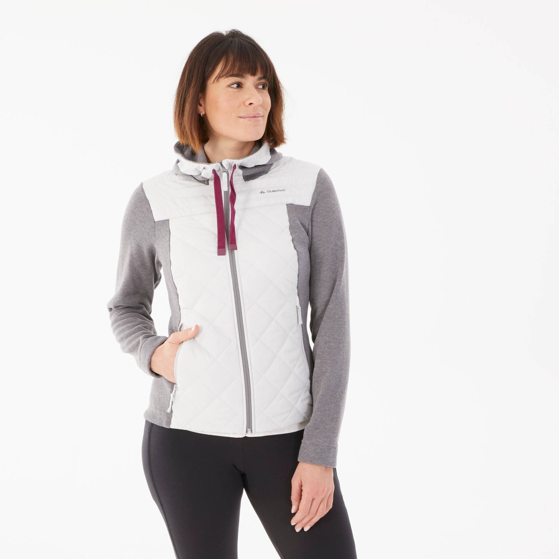 Sweatjacke Damen Hybridjacke mit Kapuze Wandern - NH100 Sweatjacke Damen Hybridjacke mit Kapuze Wandern - NH100 von QUECHUA