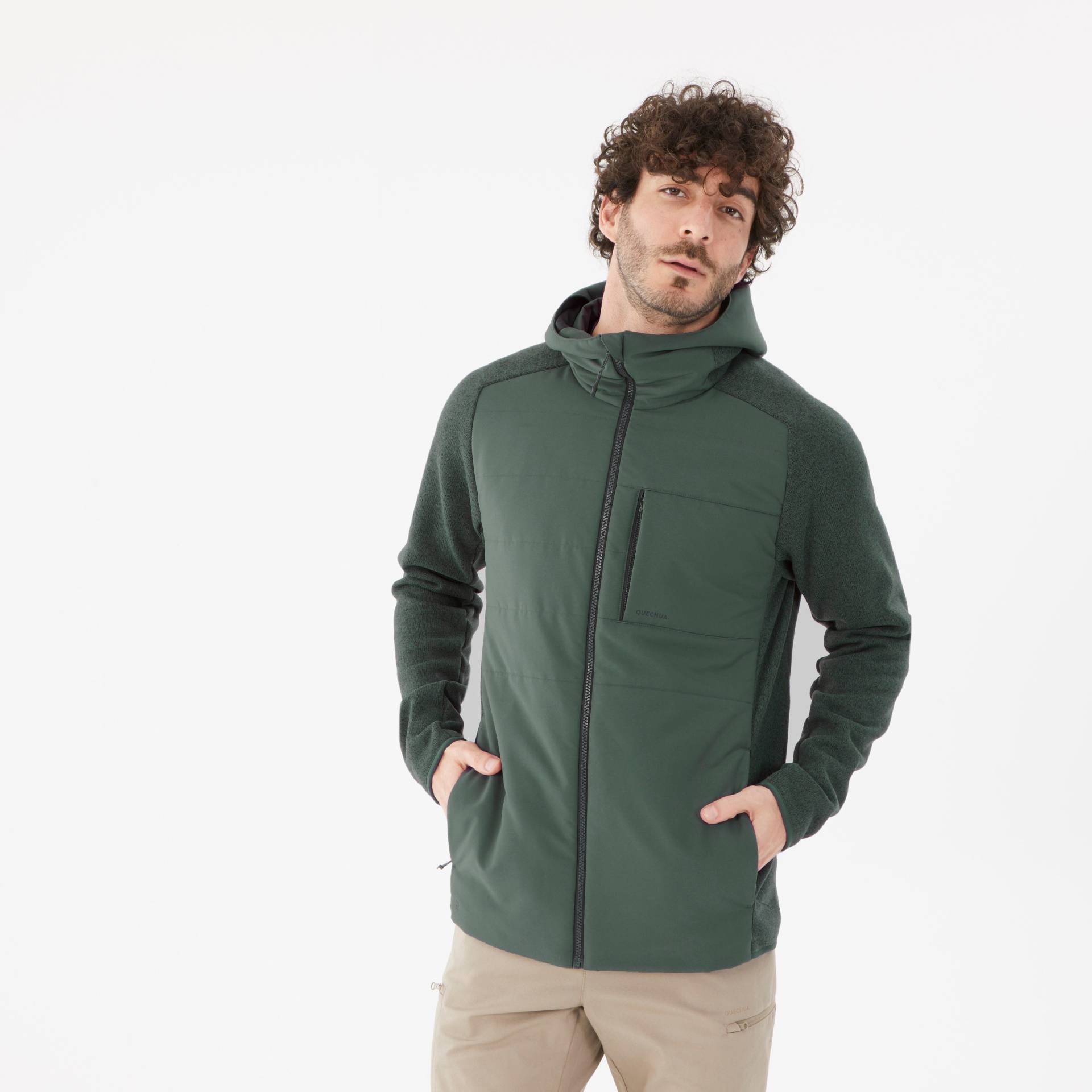 Sweatjacke Herren Hybridjacke mit Kapuze Wandern - NH500 Sweatjacke Herren Hybridjacke mit Kapuze Wandern - NH500 von QUECHUA